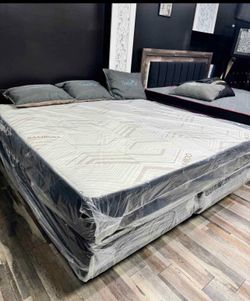 King mattress and split boxsprings