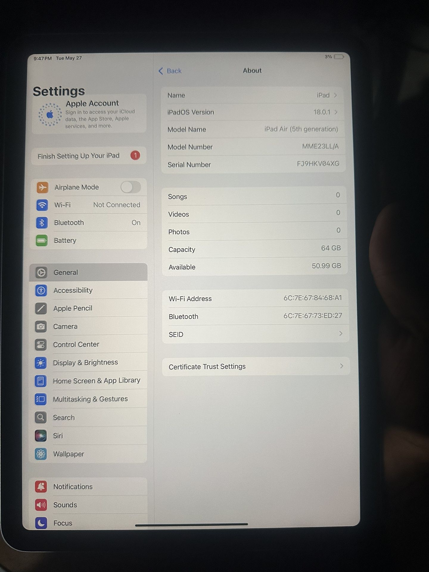 IPAD AIR 5TH GEN