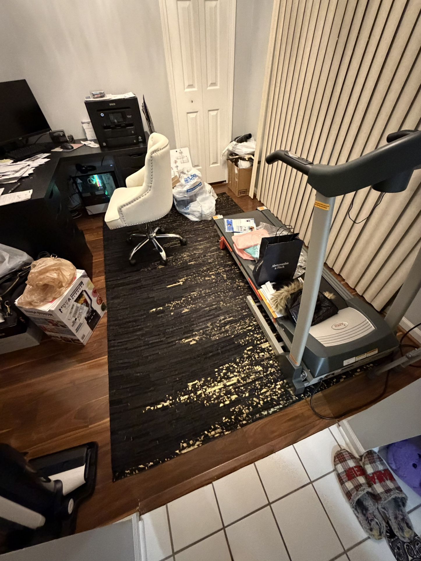 Black and Gold Area Rug