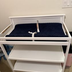 White 2 Shelved Changing Table 
