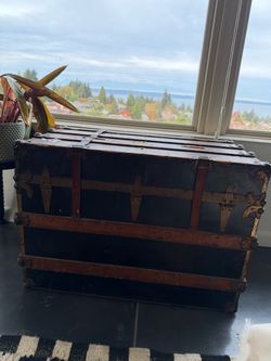 Antique steamer trunk