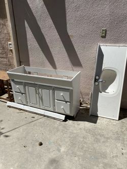 Used Bathroom vanity 36” & Faucet