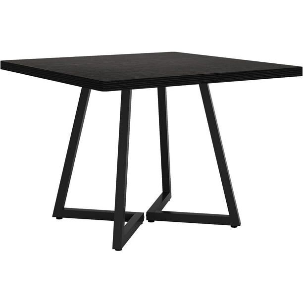 Fnova Black Contemporary/Modern MDF Dining Table, with Powder coating Finish and Metal 31.5-in L x 29.53-in H