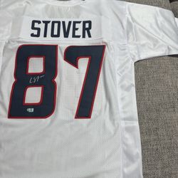Cade Stover Signed Autograph Custom Jersey - Metabilia Coa - Houston Texans