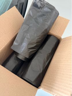 50 55 60 Gallon Trash Bags, 100 Count Large Black Garbage Bags