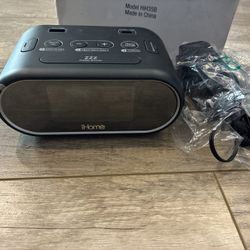 Lcd Triple Display Alarm Clock With Dual Usb Charging HIH35B