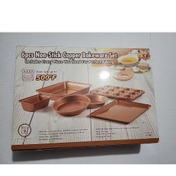 New 6pcs Non-stick Copper Bakeware Set Innovative Living