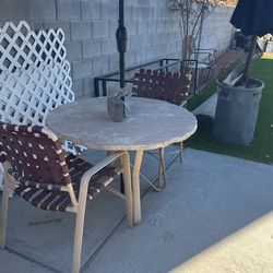 Table And Umbrella Tree  Chairs