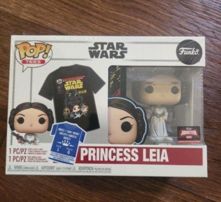Funko Pop & L Tee: Retro PRINCESS LEIA Star Wars Target Con