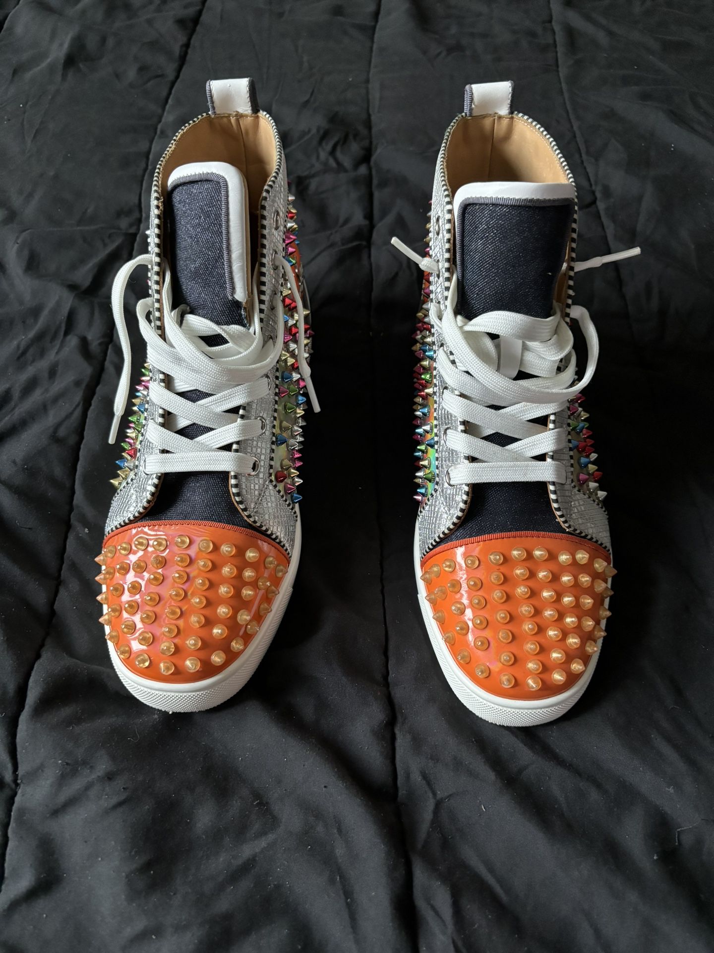 Christian Louboutin Spike Leather Trainers Size 43 (No Box Included, No Meet Ups, No TRADES)