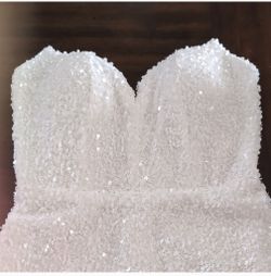 Elegant White Sequin Mini Dress