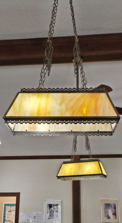 Stained Glass Pool Table Pendant Light