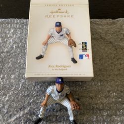 New York Yankees Vintage Hallmark Alex Rodriguez Christmas Ornament 
