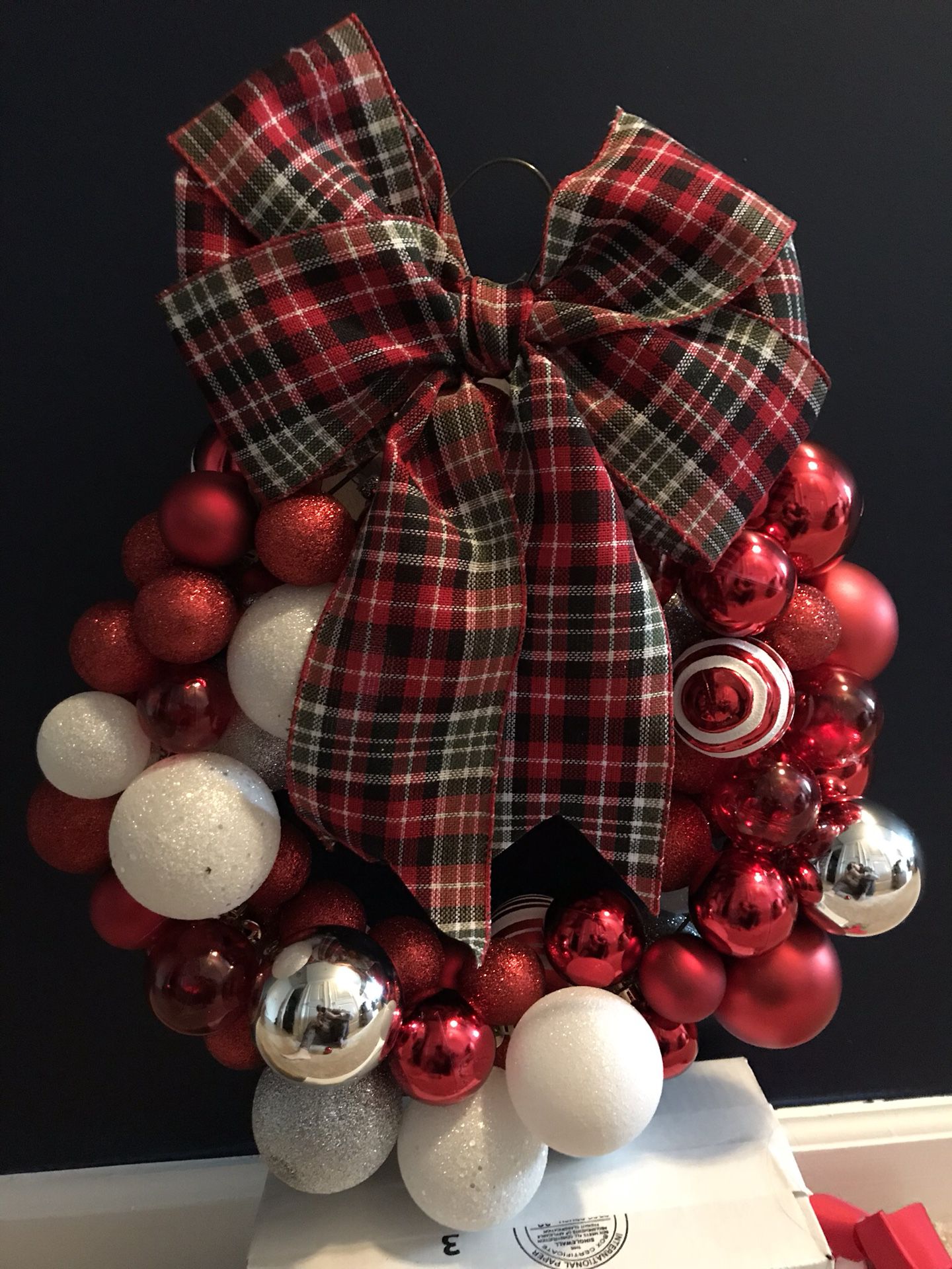 Christmas Ornament Wreath- Handmade!