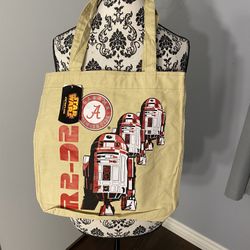 Star Wars R2D2 Tote Reusable Shopping bag College Alabama Crimson Tide NWT