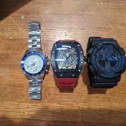 Lot Of 3 Non Working Mens Watches 