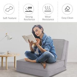 Convertible Sofa Chair - Soft Gray