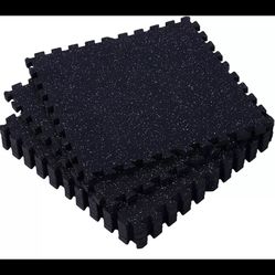SUPERJARE 0.79 Inch Gym Flooring for Home Gym, 6 Tiles Exercise Equipment Mats 