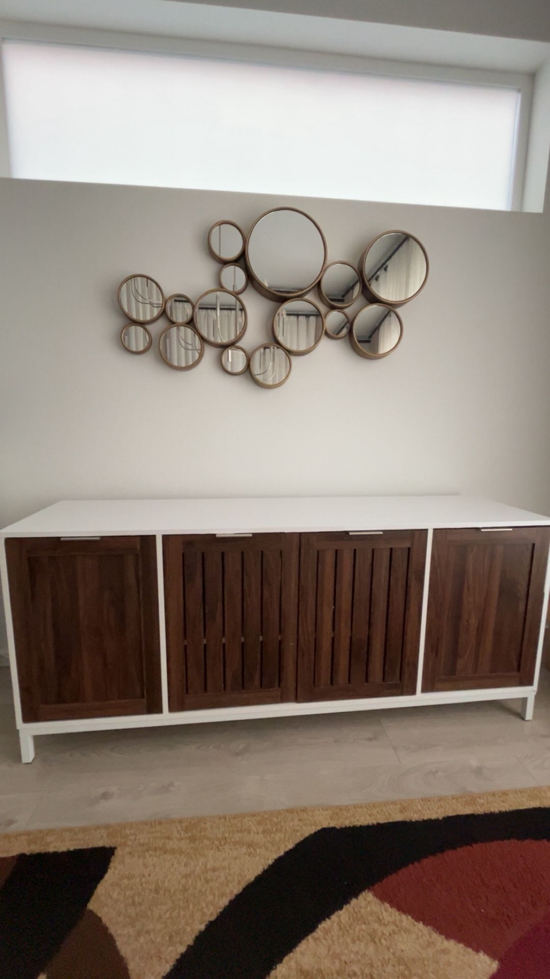 Modern Slatted Universal TVStand Console (read Description)