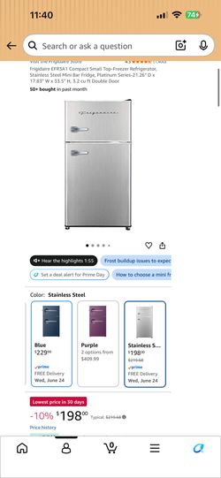 Frigidaire 3.2 double door fridge/freezer