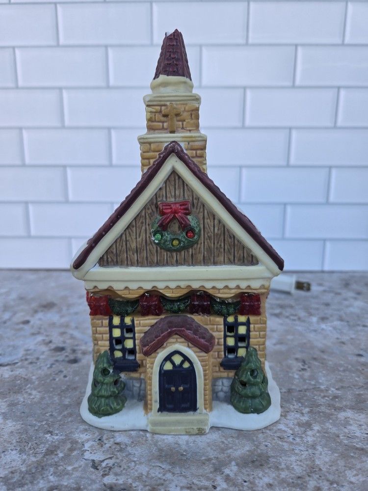 Christmas light up houses/ christmas village houses/ home decor 