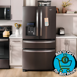 Whirlpool 4 -Door with Ice Maker ( Print Resist Black Stainless )