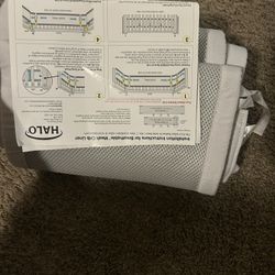 HALO Breathable Mesh Crib Liner, Full Size Crib - Classic, Gray mula Powder Can (12.5 oz)