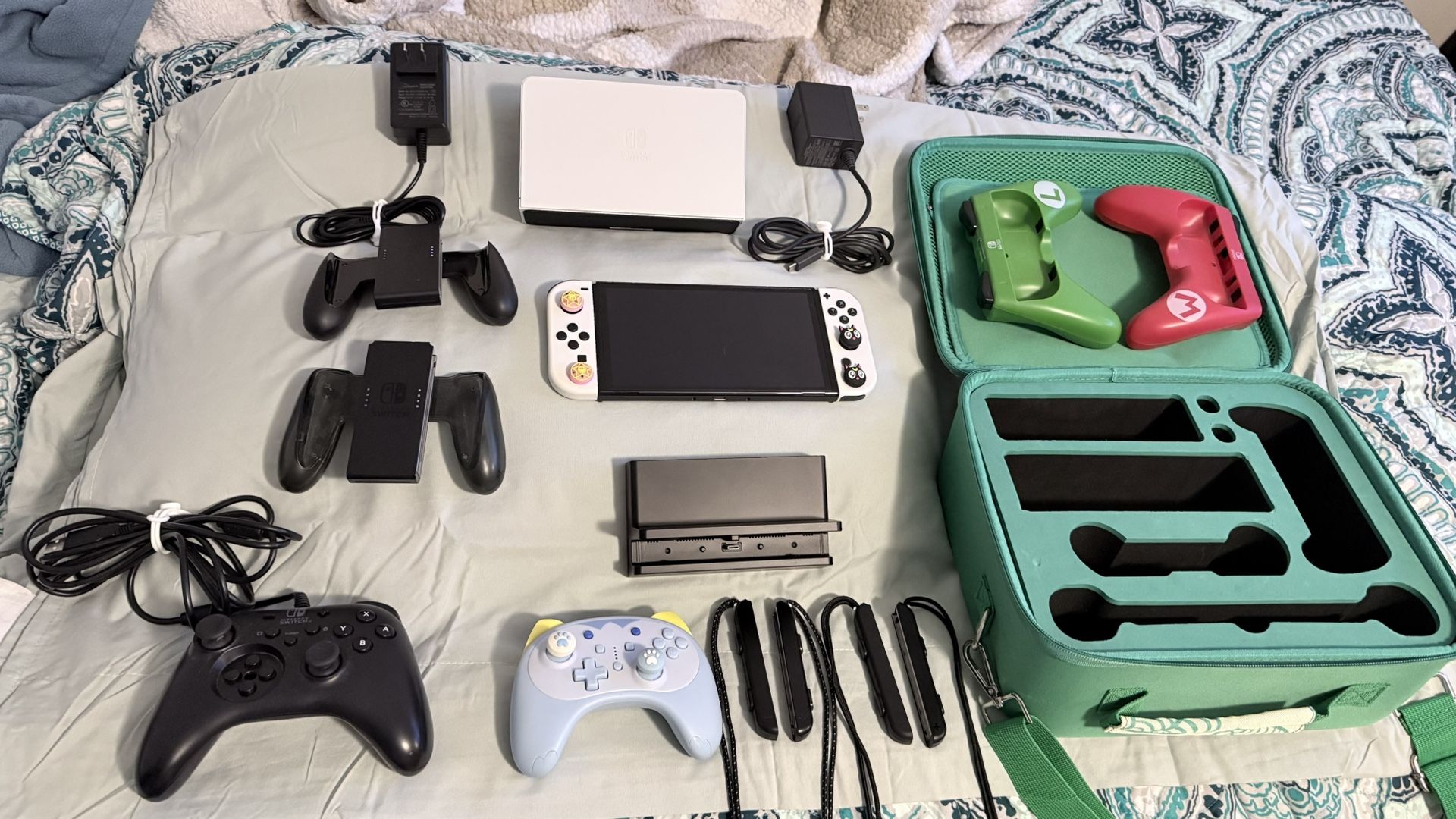 Nintendo Switch OLED — Like New + extras