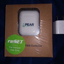 Pear Wireless Earbuds New In Sealed Box Similar To Apple Earbuds Comes W/Apple Charger Block 