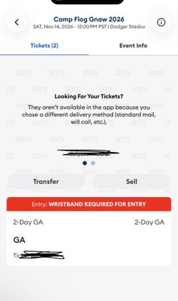 Camp flog gnaw GA 2 day pass