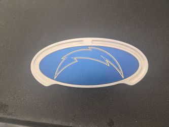 Los angeles chargers hitch logo with lock