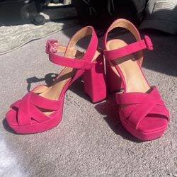 New Pink Platform heels - Size 7.5