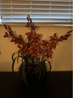 Faux orchid arrangement. Large size.