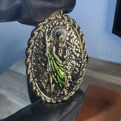 🙏 Gold Filled Religious Pendant – Our Lady of Guadalupe / Saint Jude – Beautiful New 🙏