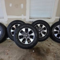 Set of Five 18” Factory Jeep Wheels
