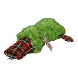 New Multipet Petsmart Holiday Duckworth Green Plaid Plush Dog Toy Jumbo 23" 
