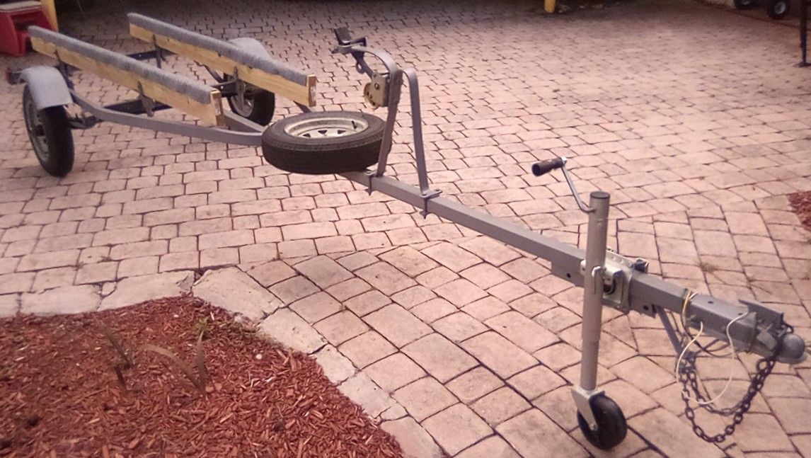 Galvanized Jet Ski Trailer Or Small Boat Up To 14' New Wheels, New Fenders, New Jack, New Adjustable Bunks, New Carpet. New Wires. Ready To Load...