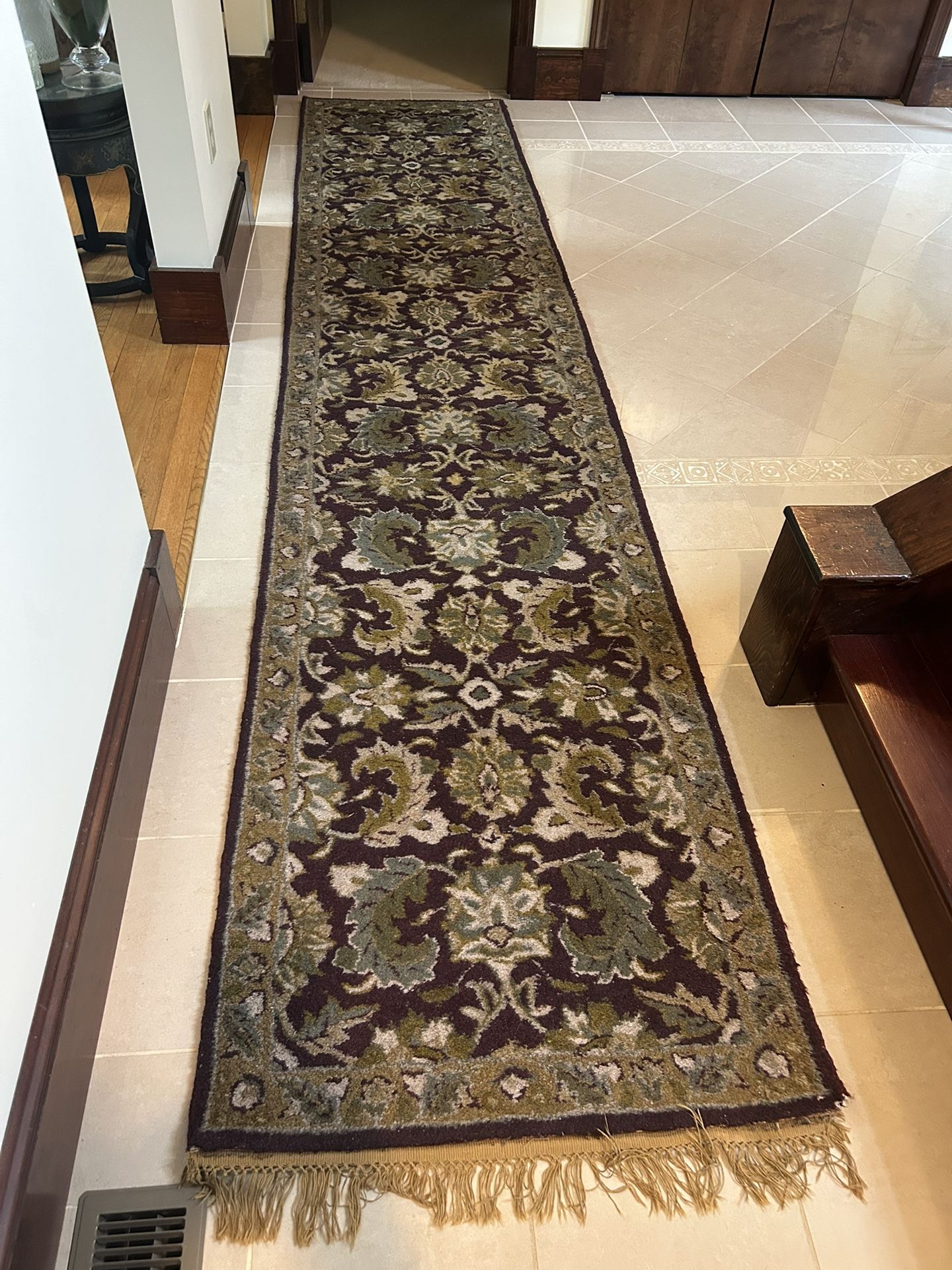 Paisley Floral 2.5’x 12’ Wool Runner
