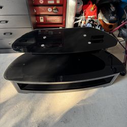 TV Stand Three Tier Glass 