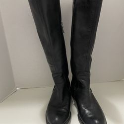 Franco Sarto Blacks Soft Leather Knee High Boots 