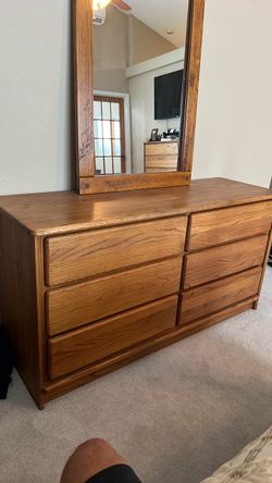 Solid Oak Bedroom Dresser