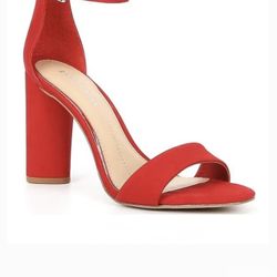 Gianni Bini Red suede ankle strap heel Sandals size 8 