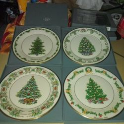 Lenox Around The World Christmas Tree Collectable Plates Total 4. 1991. 1994. 1995...1998 Make Decent Offer