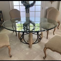 Beautiful 1/2 inch thick Glass Dining Table