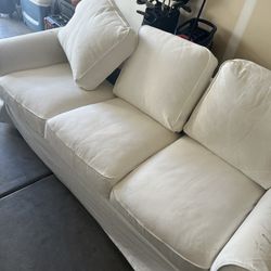Couch, Sofa, White Couch