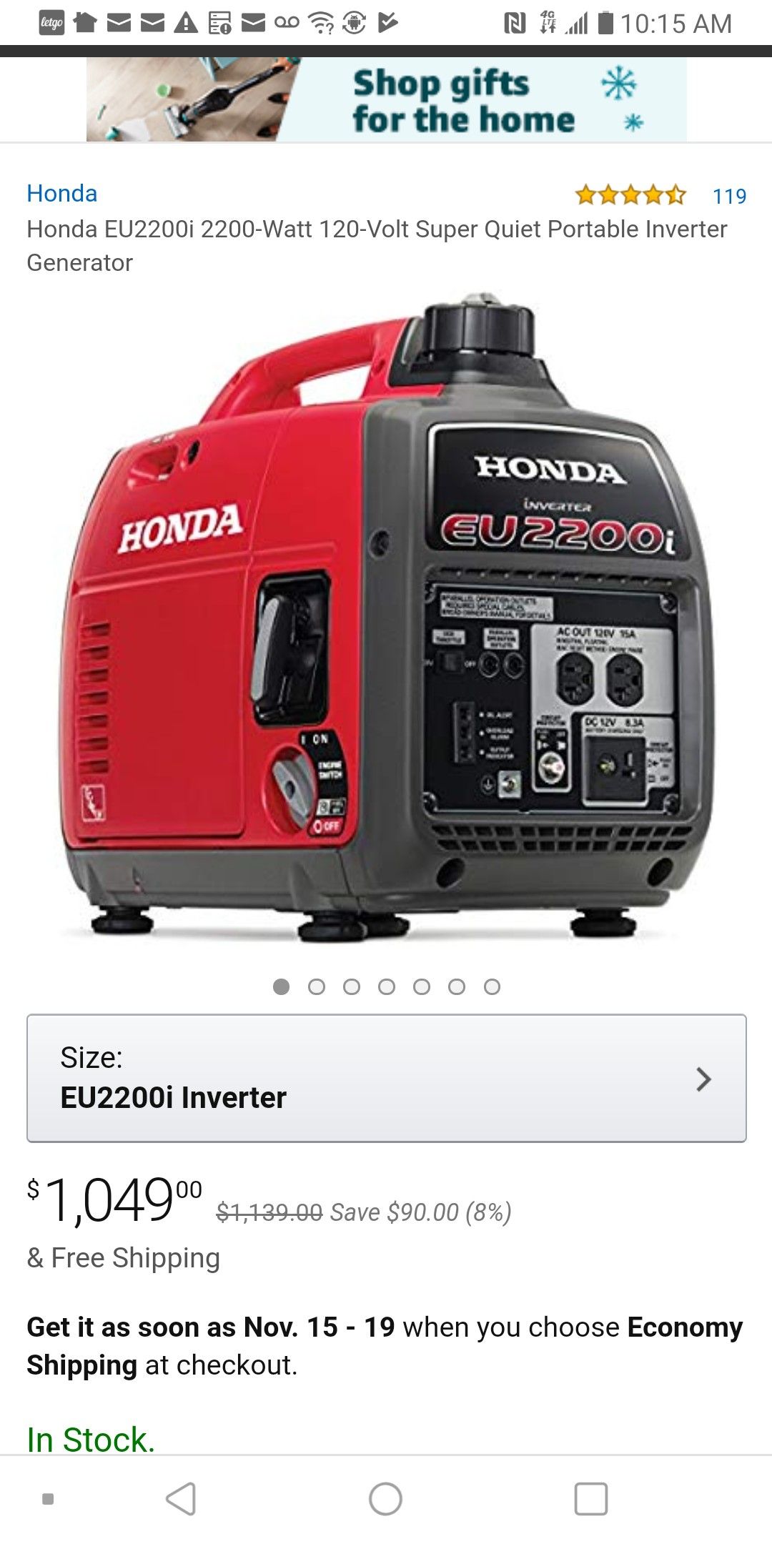 2200 honda generator