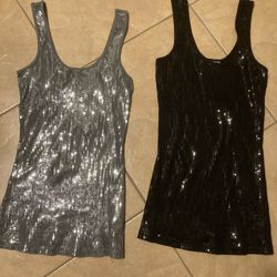 6 New Sequin Holiday Tanks Express & ?? …. Read Description 