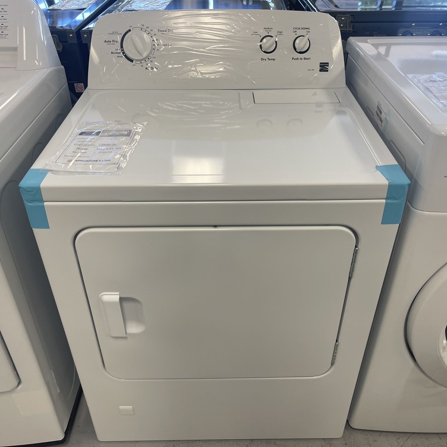 🔥＄445 Open Box never used 7.0cu.ft. Gas Dryer🔥 in White