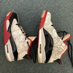 Jordan Dub Zero White Varsity Red Size 10 