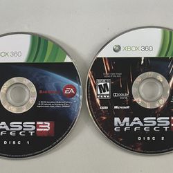 Mass Effect 3 Microsoft Xbox 360 Disc Only Set Disc 1 & 2    